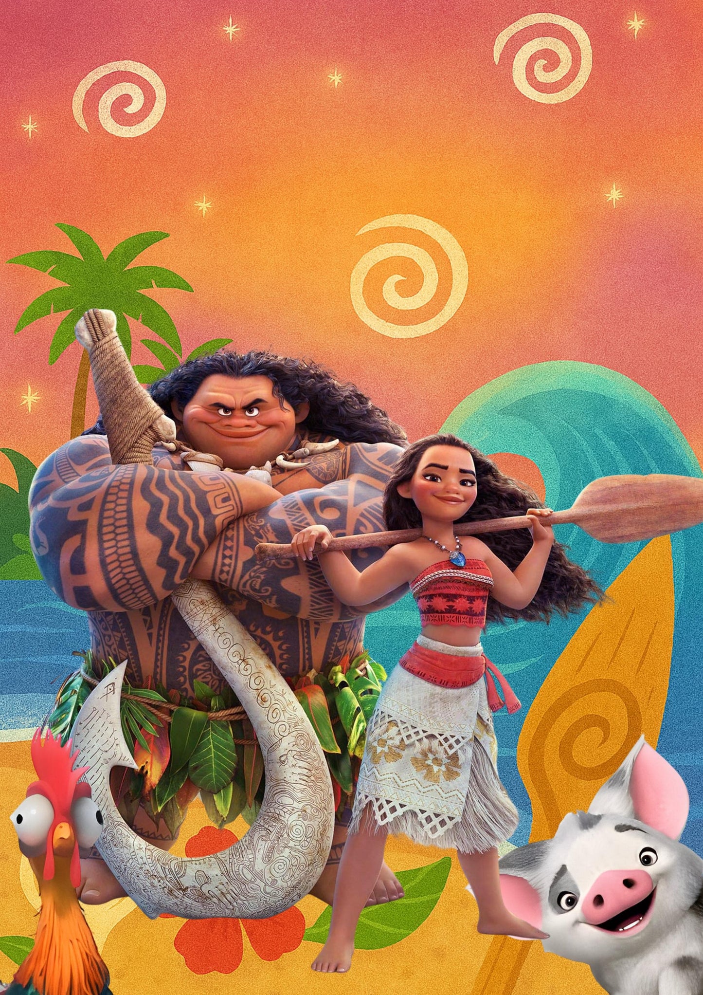 Personalised Moana Stationery Gift Set | Mini Notebook, Stickers, Keychain & More -