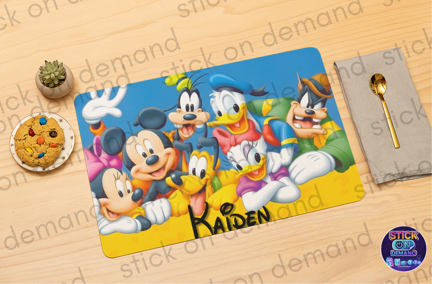 Personalised Placemat & Coaster  Disney Tableware – Custom Designs Available -  Disney