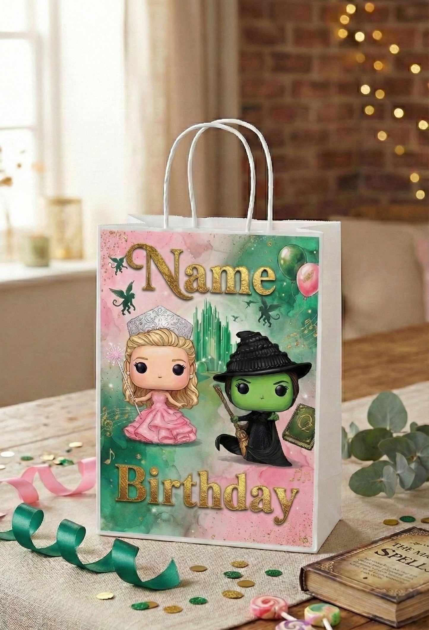 Personalised Small  Wicked  Party Favor Bag – Birthday Theme - Birthday Bag / Wicked  Party Favors Bag