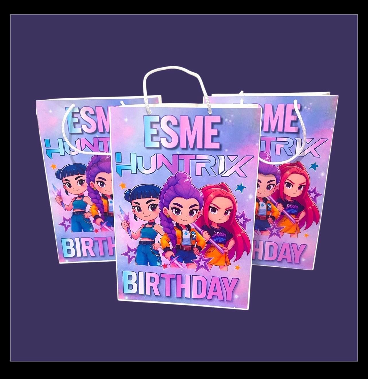 Personalised Small  Kpop  Party Favor Bag – Birthday Theme - Birthday Bag / Kpop  Party Favors Bag
