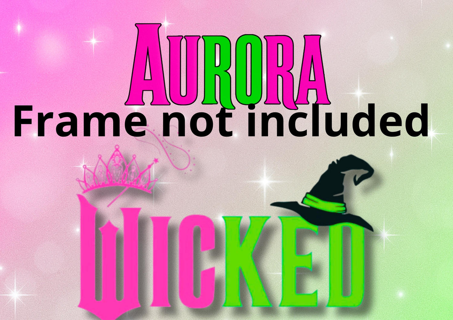 Personalised Wicked A3 Poster / Custom Cartoon with Child’s Name / Printed on Premium Matte Paper / Frame Not Included