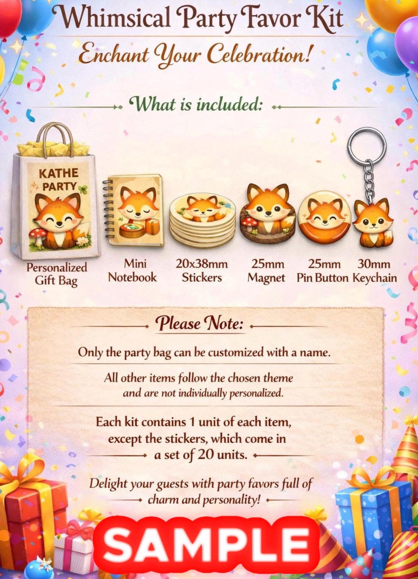 Personalised Small  Kpop  Party Favor Bag – Birthday Theme - Birthday Bag / Kpop  Party Favors Bag