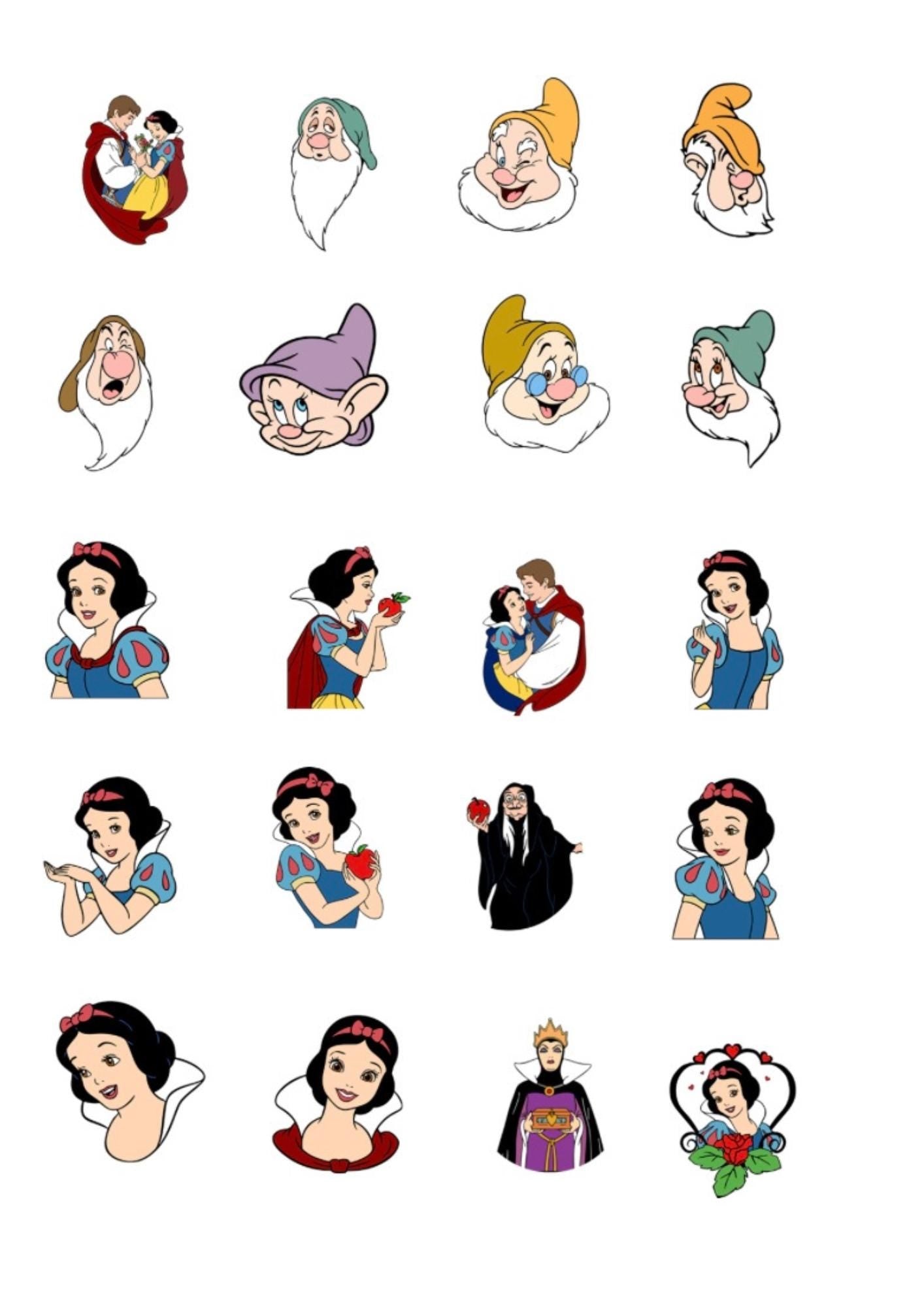 20 Snow White Stickers