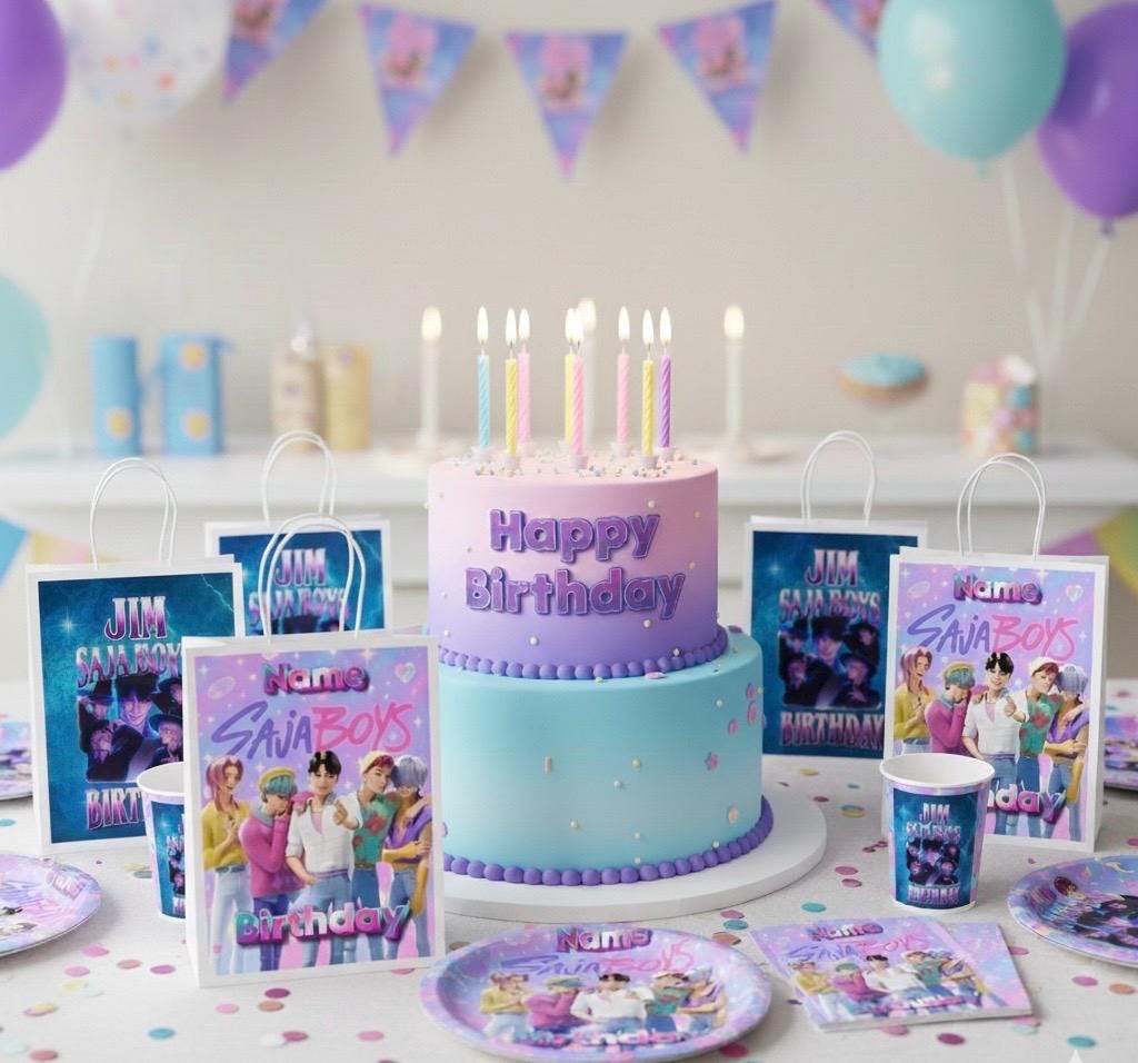 Personalised Small  Kpop  Party Favor Bag – Birthday Theme - Birthday Bag / Kpop  Party /  Favor Bags