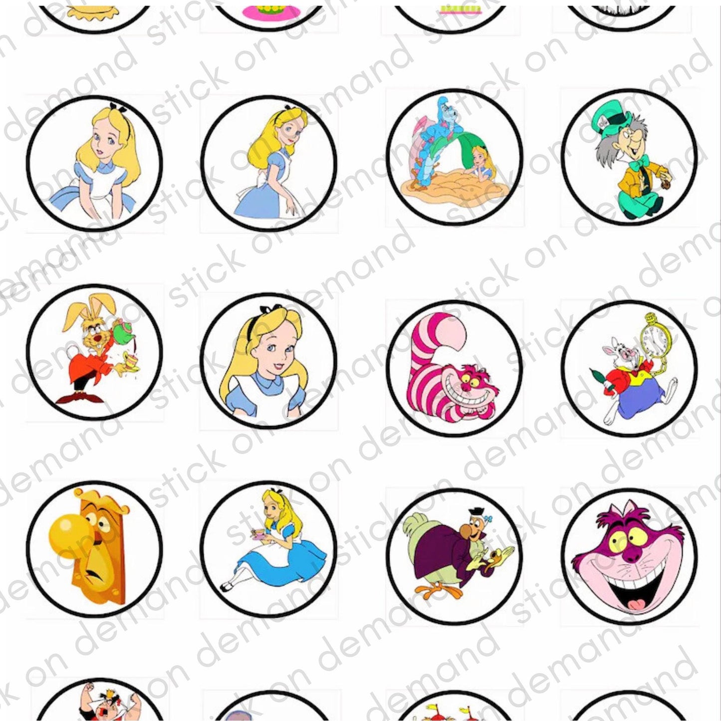 20 Alice in Wonderland Stickers