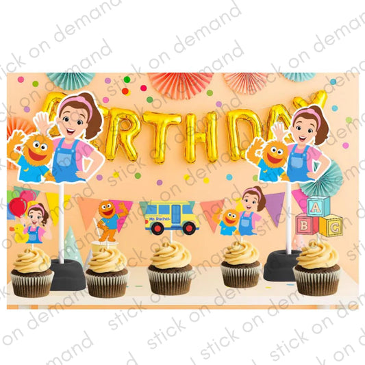 Rachel Topper Set – Handmade Cupcake & Centerpiece Decorations