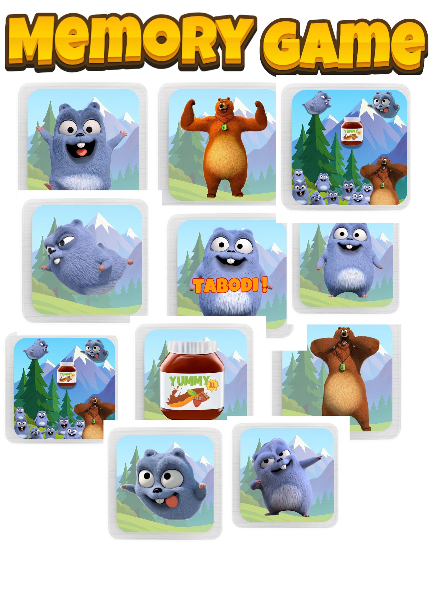 Memory Game Grizzly  - Memory Game