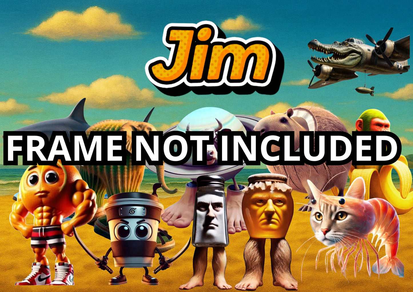 Personalised Italian Brainrot A3 Poster / Custom Cartoon with Child’s Name / Printed on Premium Matte Paper / Frame not Included