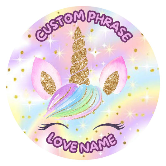 Personalised Custom Phrase Thank You Stickers – Unicorn Party Favor / Capybara Thank You Stickers / Capybara Party Favor Bag