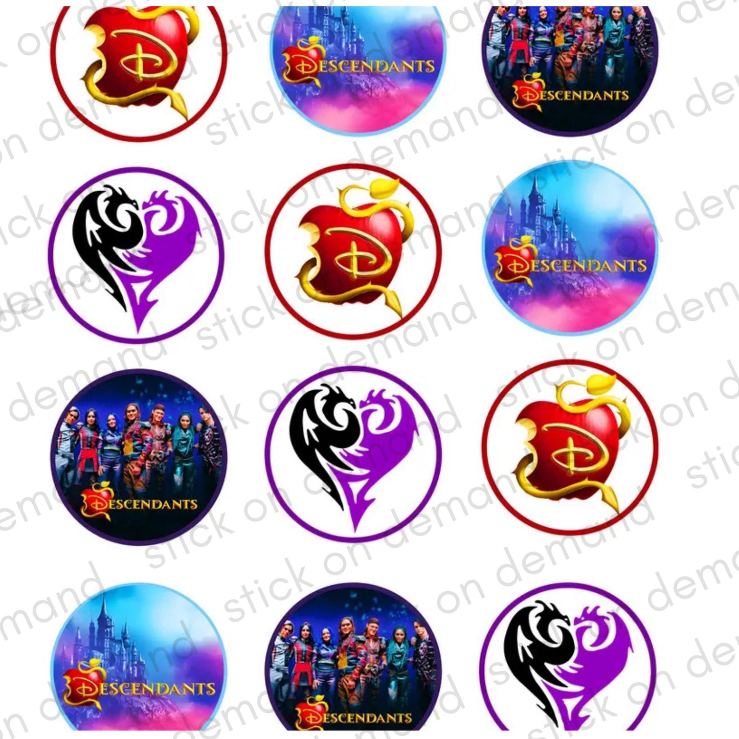12 Descendants  Stickers