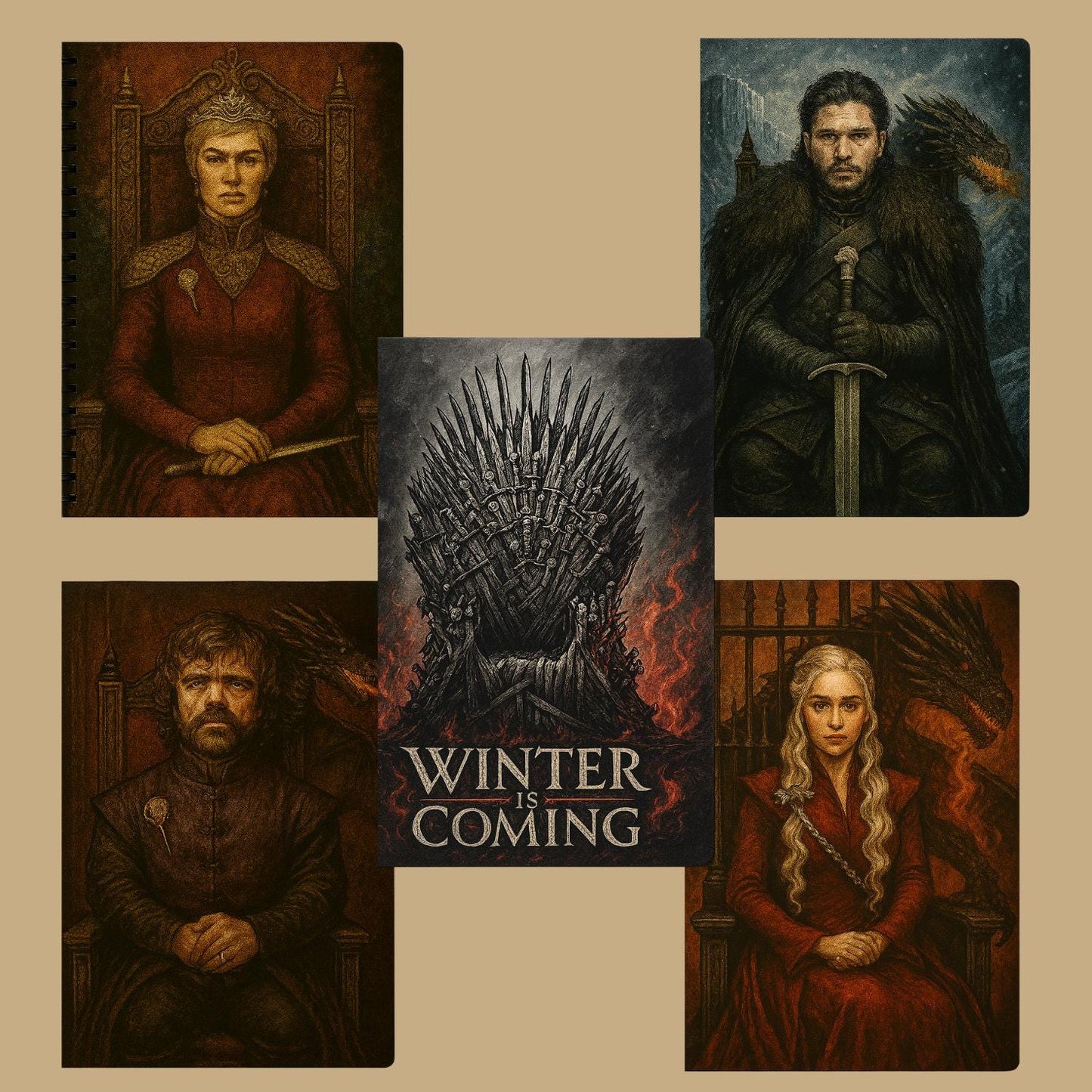 Game of Thrones Notebook, Lined Journal (A5) / Mini Notebook