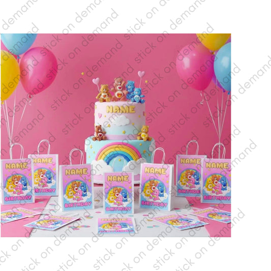 Personalised Small Cute Bear Party Favor Bag – Birthday Theme - Birthday Bag / Cute  Bear Party Favors Bag