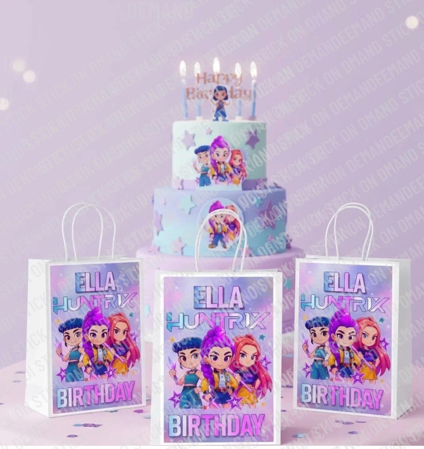 Personalised Small  Kpop  Party Favor Bag – Birthday Theme - Birthday Bag / Kpop  Party Favors Bag