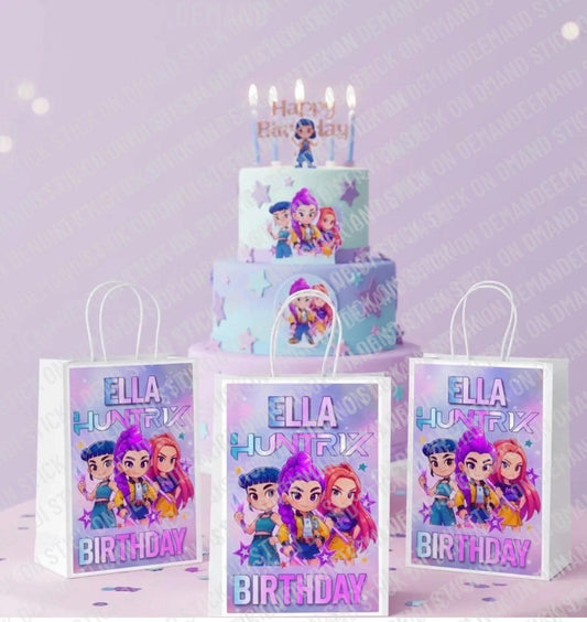 Personalised Small  Kpop  Party Favor Bag – Birthday Theme - Birthday Bag / Kpop  Party Favors Bag
