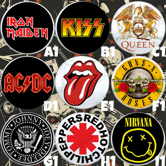 Rock Band  Pin / Shoe Charm / Keyring / Magnet