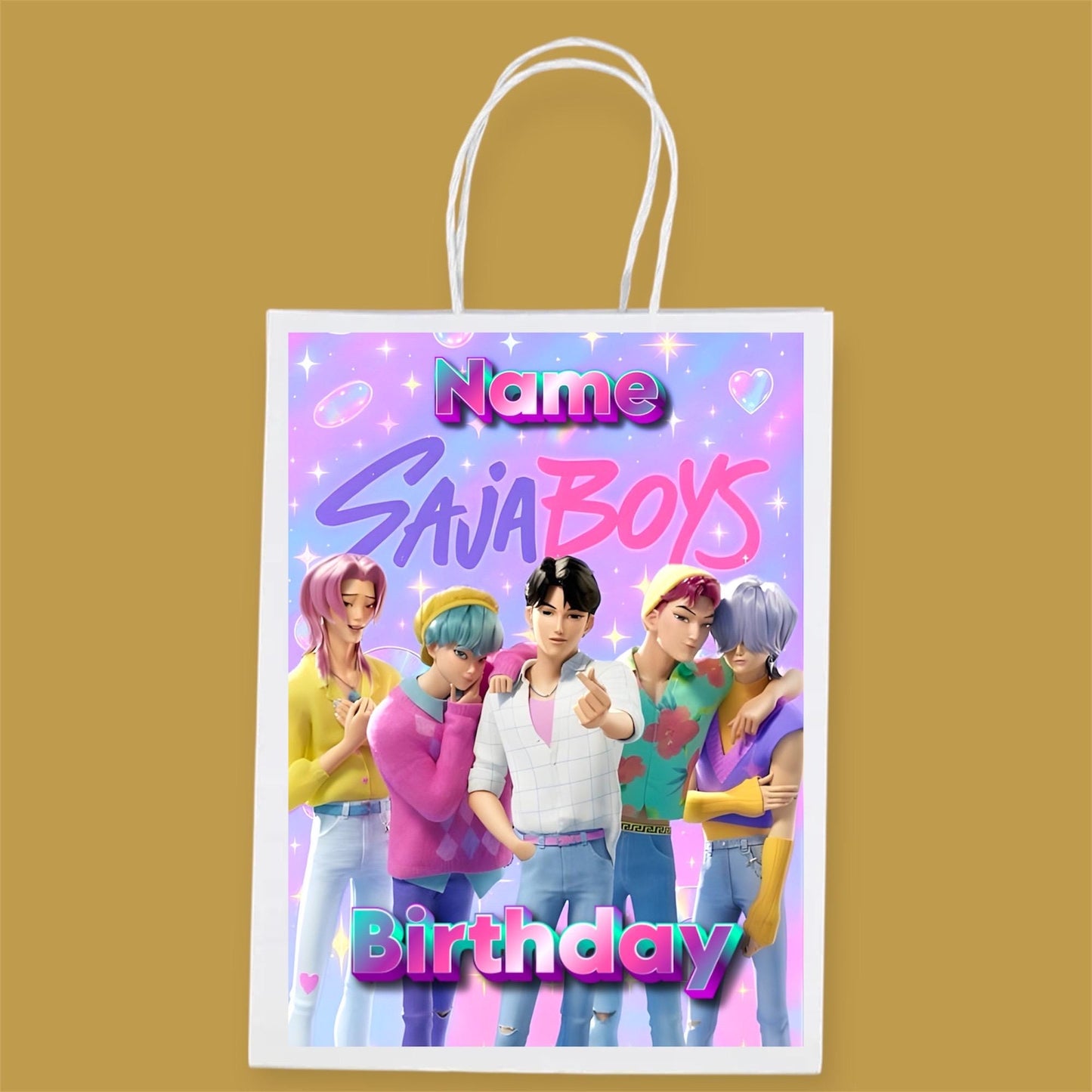 Personalised Small  Kpop  Party Favor Bag – Birthday Theme - Birthday Bag / Kpop  Party /  Favor Bags