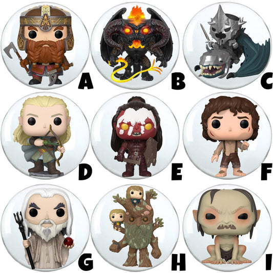 Lord of the Rings Pin Badge, Shoe Charm, Keyring, Magnet