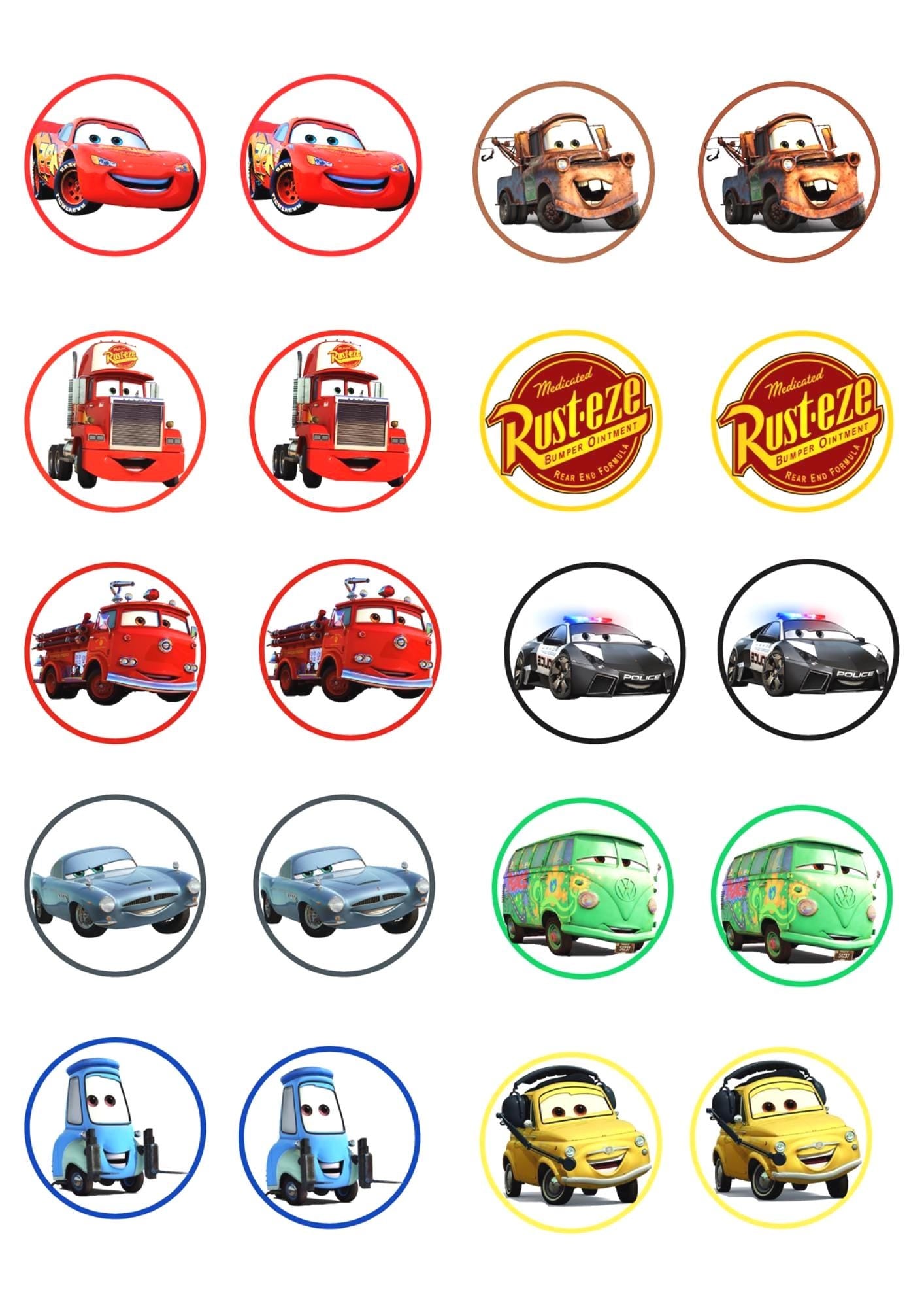 20 Cars  Stickers
