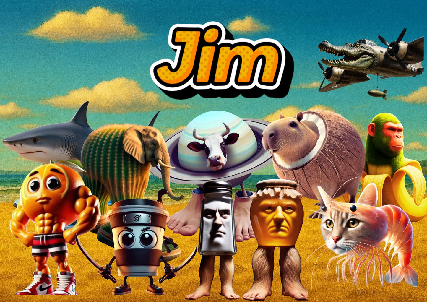 Personalised Italian Brainrot A3 Poster / Custom Cartoon with Child’s Name / Printed on Premium Matte Paper / Frame not Included