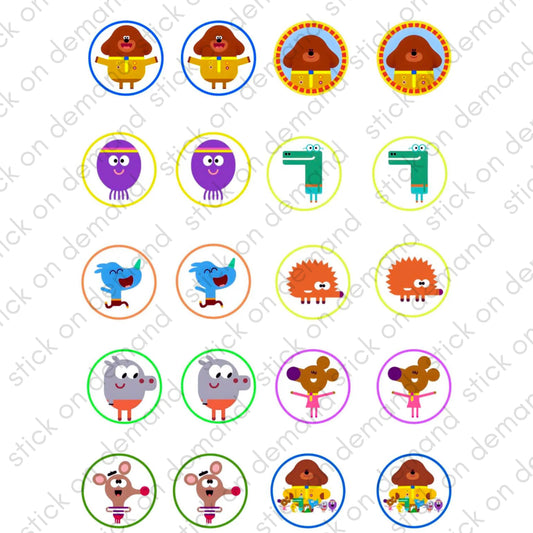 20 Duggee Stickers | Vinyl Waterproof, Party Favors , Party Kit