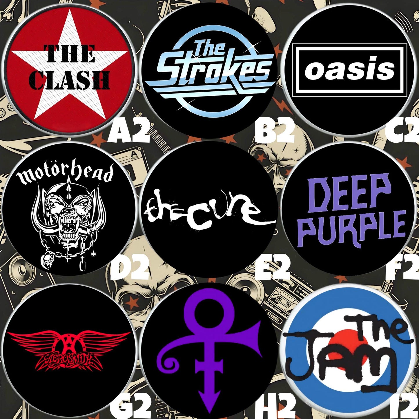 Rock Band  Pin / Shoe Charm / Keyring / Magnet