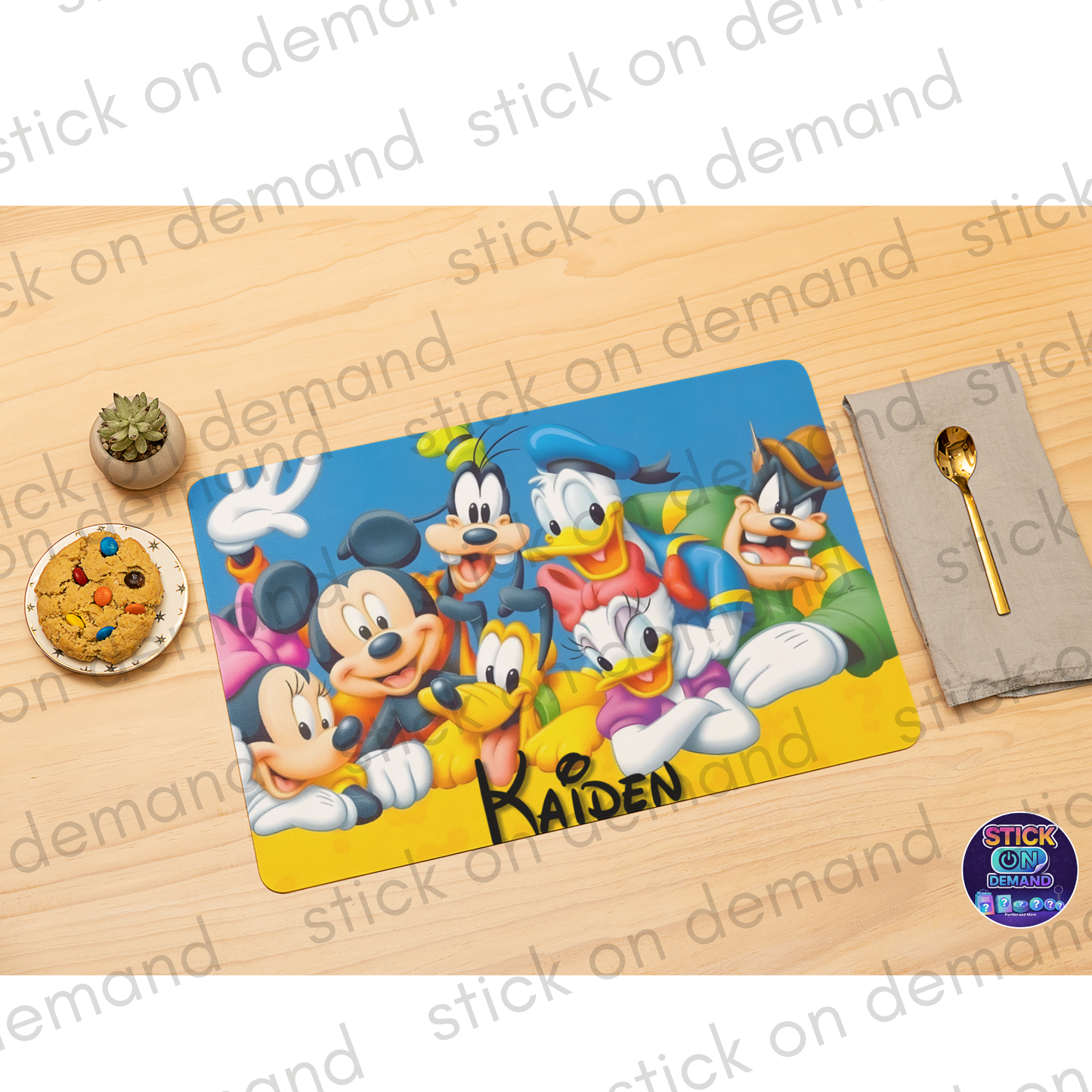 Personalised Placemat & Coaster  Disney Tableware – Custom Designs Available -  Disney
