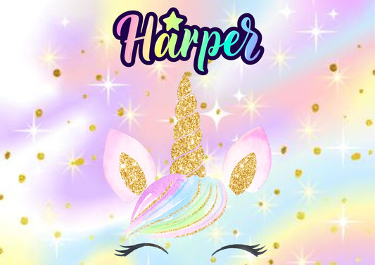 Personalised Unicorn  Placemat & Coaster  - Tableware – Custom Designs Available -