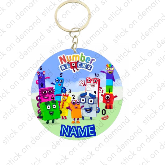 Personalised Numbers  Keychain   — Cute Birthday gift ,  Kids Party Gifts, Numbers  Party - Party Gift