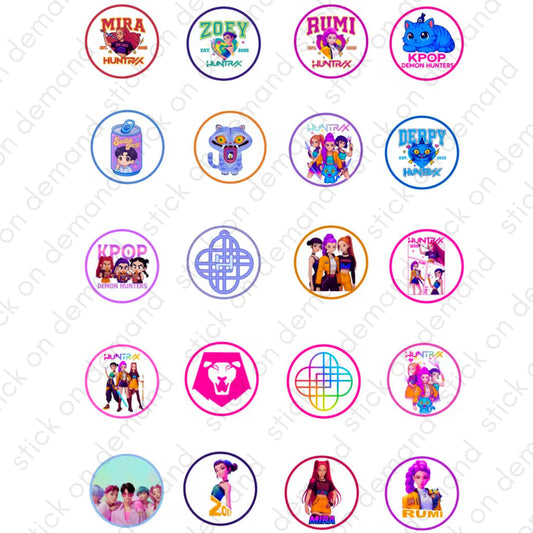 KPop Hunters Stickers  / Party Kit /  Vinyl  Waterproof Stickers / Paper Stickers  /Shape Stickers/ Party Favor