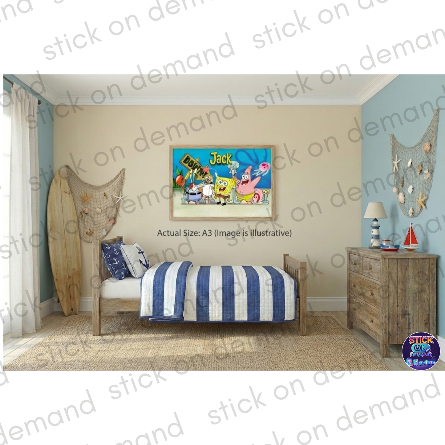 Personalised Cartoon A3 Poster / Custom Cartoon with Child’s Name / Printed on Premium Matte Paper / Frame not Included