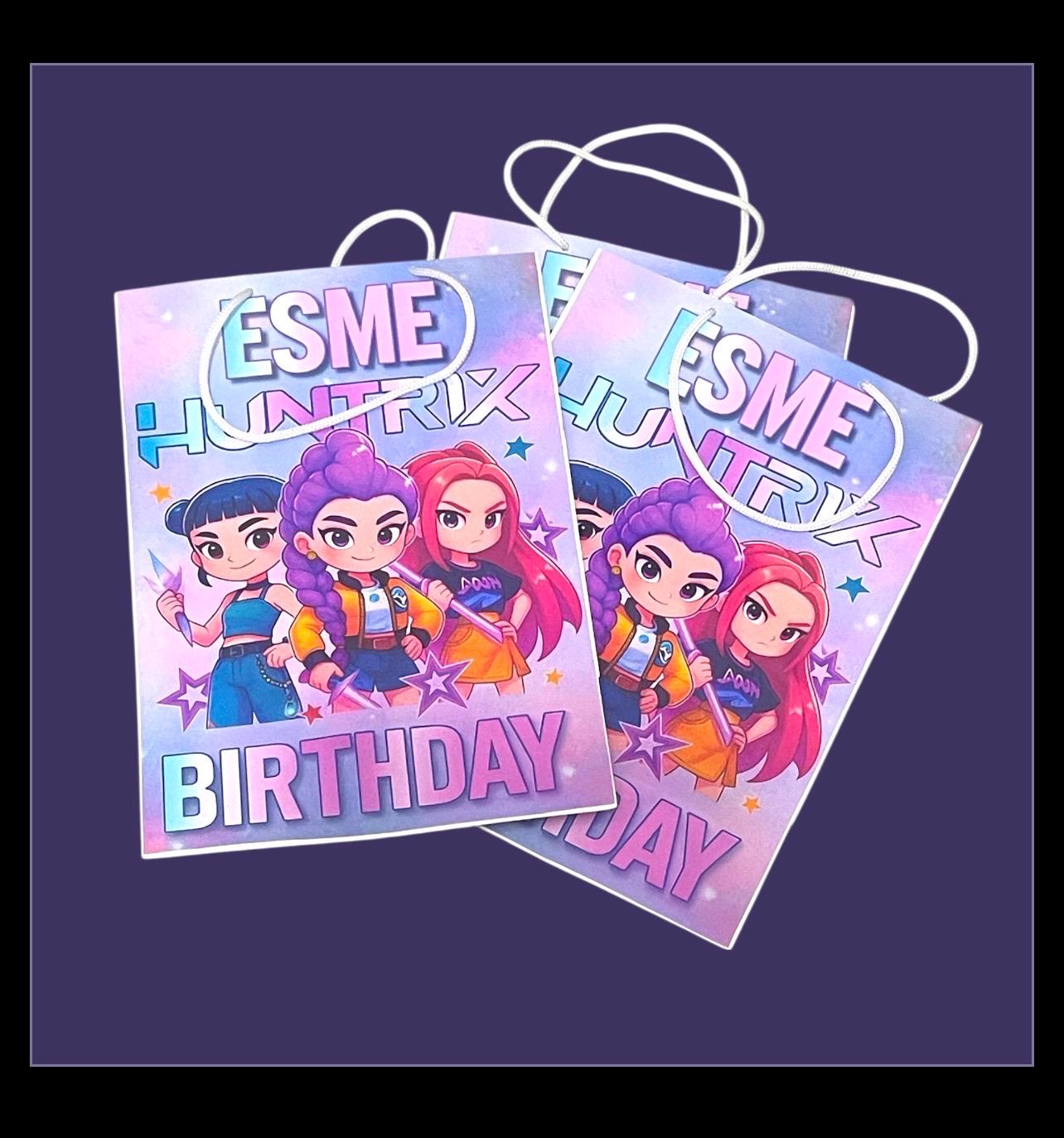 Personalised Small  Kpop  Party Favor Bag – Birthday Theme - Birthday Bag / Kpop  Party Favors Bag