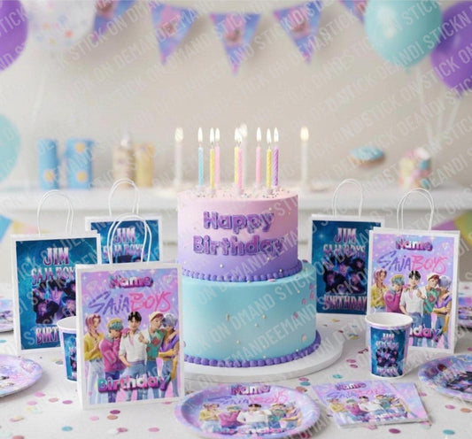 Personalised Small  Kpop  Party Favor Bag – Birthday Theme - Birthday Bag / Kpop  Party /  Favor Bags