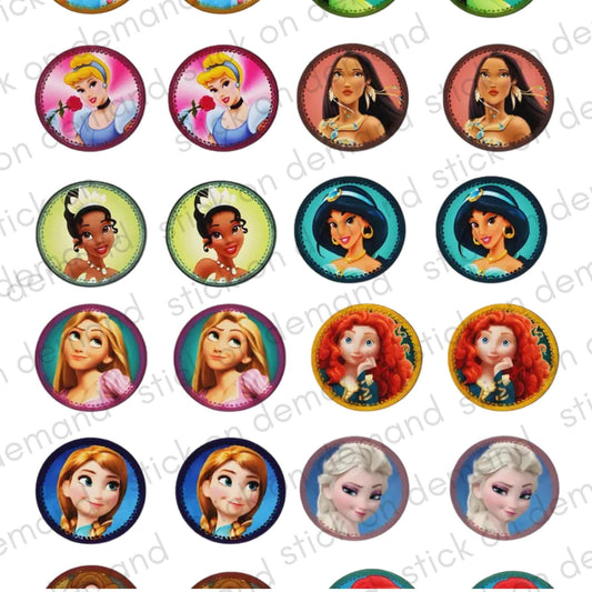20 Princess Stickers
