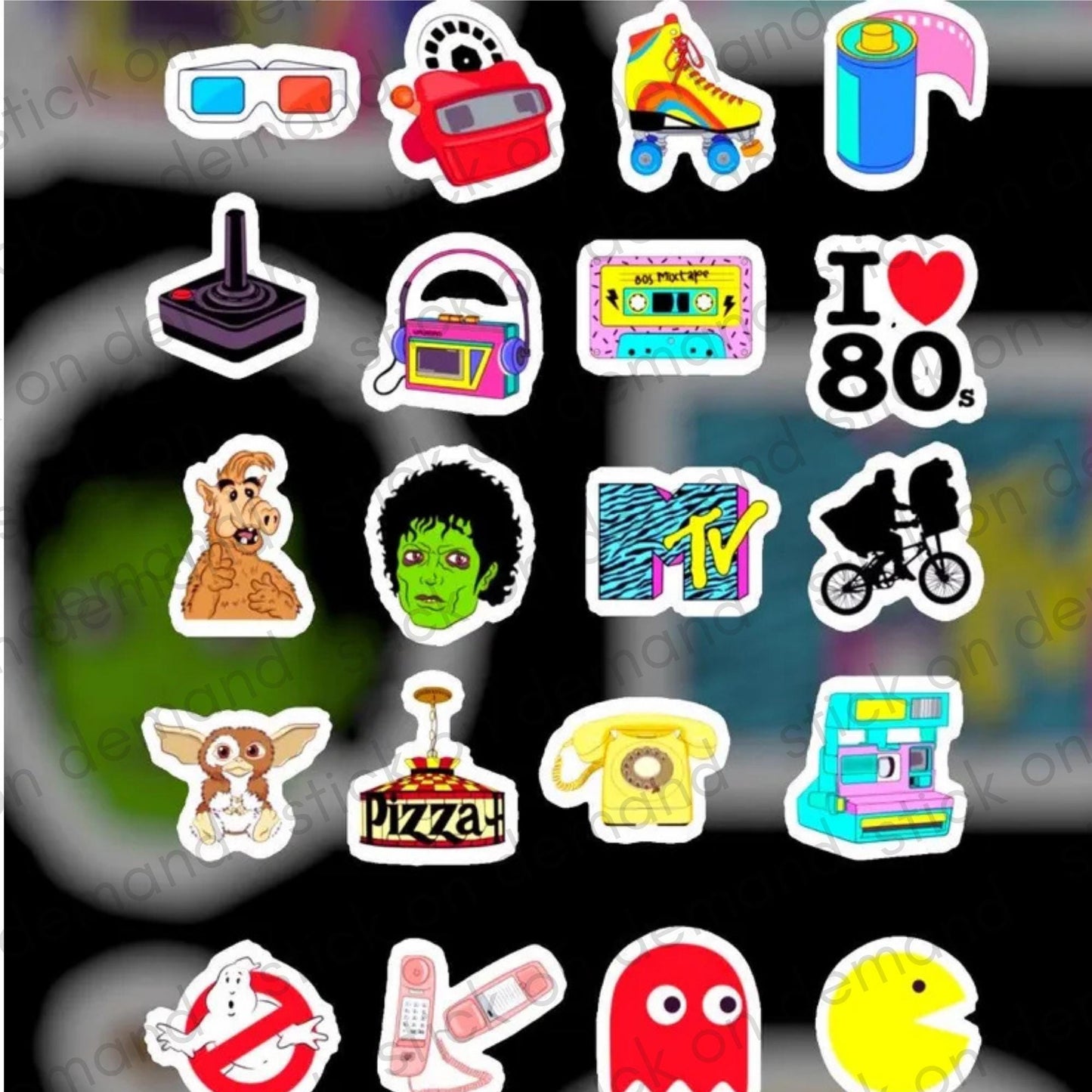 20 80’s Stickers