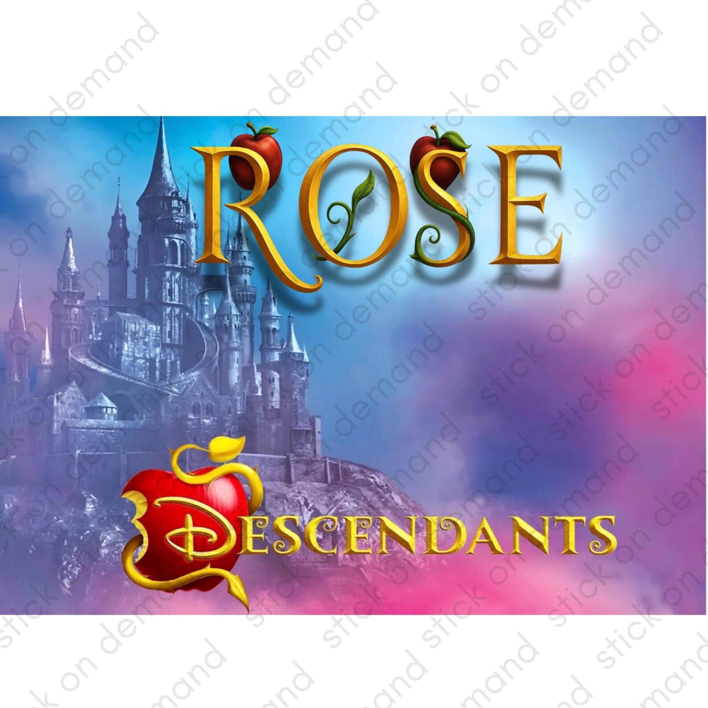 Personalised  Descendants Placemat & Coaster    –Personalised -  Descendants  , Kids Tableware – Custom Designs Available