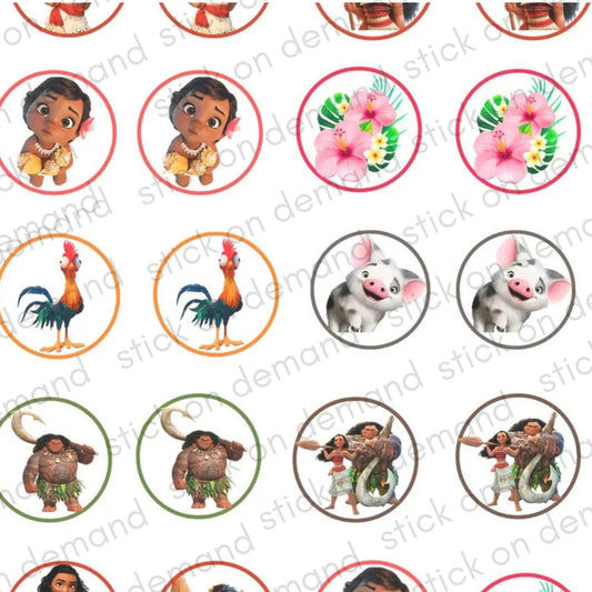 20 Moana Stickers