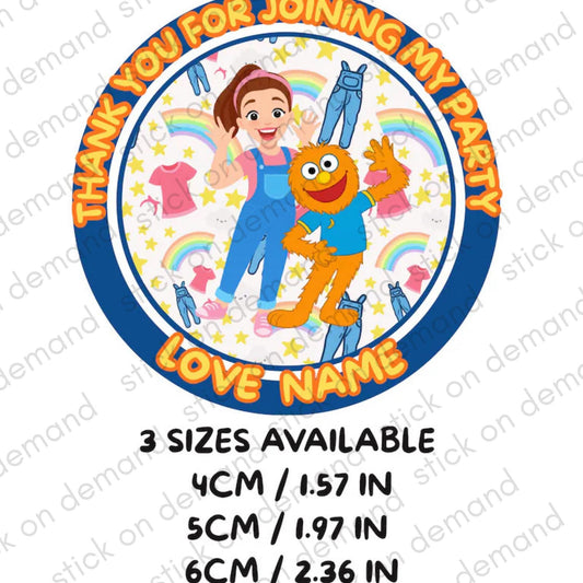 Personalised Custom Phrase Thank You Stickers – Rachel  Party Favor Labels - Rachel  Thank You Stickers -