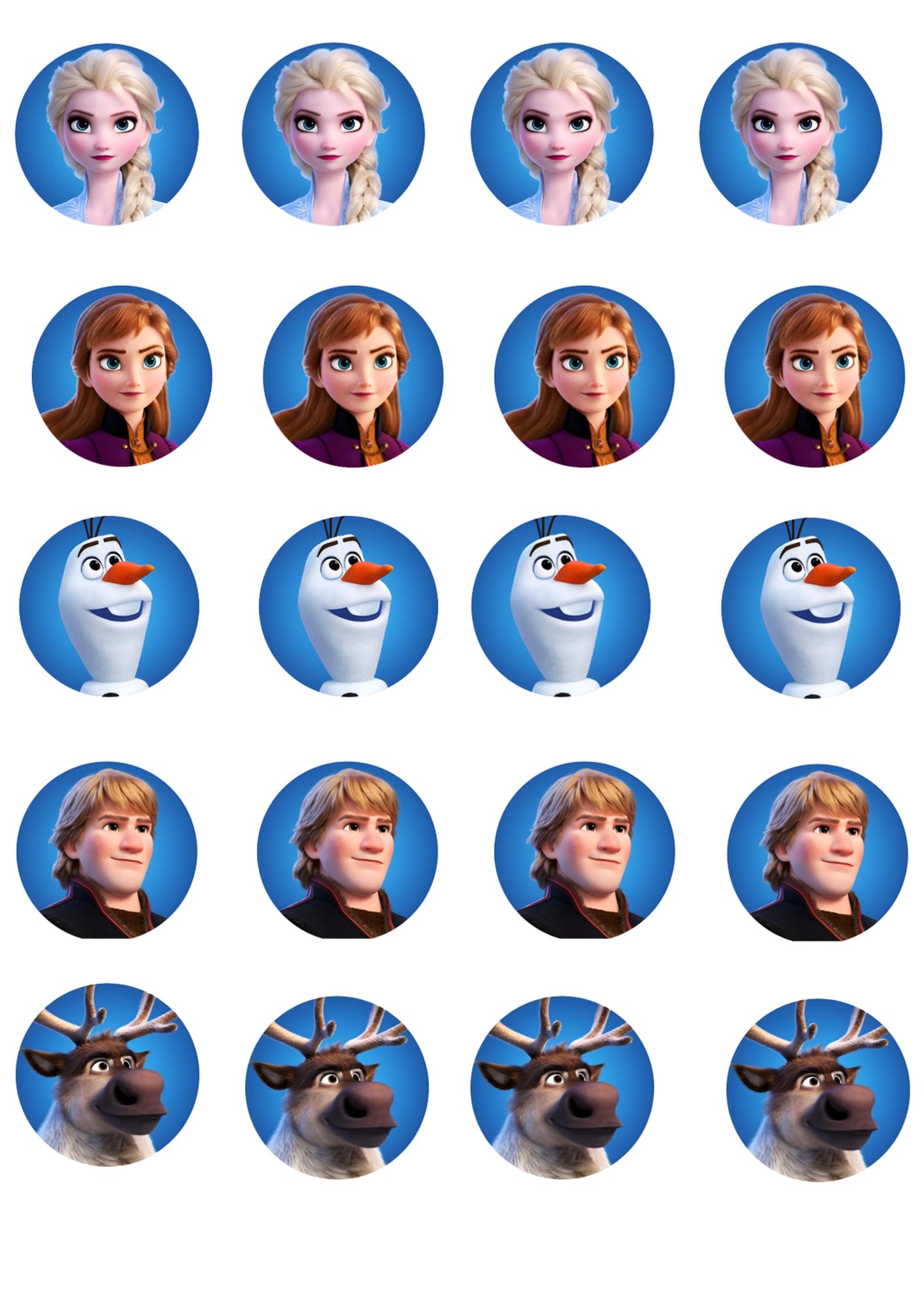 20 Frozen  Stickers