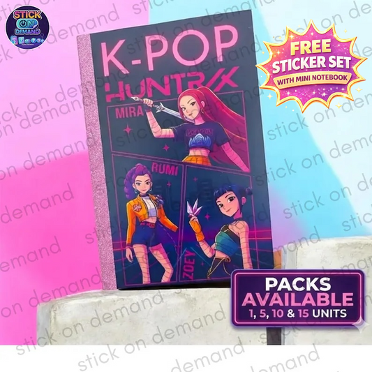 K-POP Glitter Notebook - Kpop Party Favor / Mini K-pop note / Great for Party Favors and Gifts / Mini Note Kpop / A5  Notepad