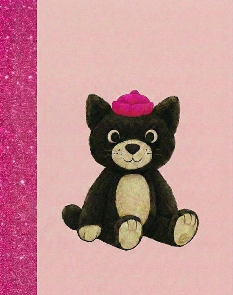 Glitter Jellycat Notebook - Party Favor / Mini note / Great for Party Favors and Gifts / Mini Note  / A5 Notepad