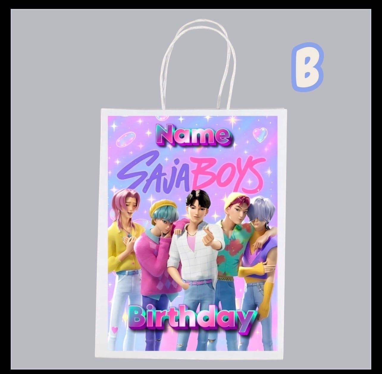 Personalised Small  Kpop  Party Favor Bag – Birthday Theme - Birthday Bag / Kpop  Party /  Favor Bags