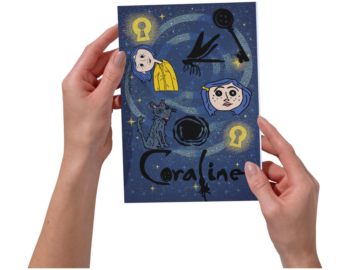 20 Coraline stickers / Party Kit /  Sticker Pack / Waterproof or Paper / Cupcake Toppers / Coraline / Stickers/ Mini Notebook