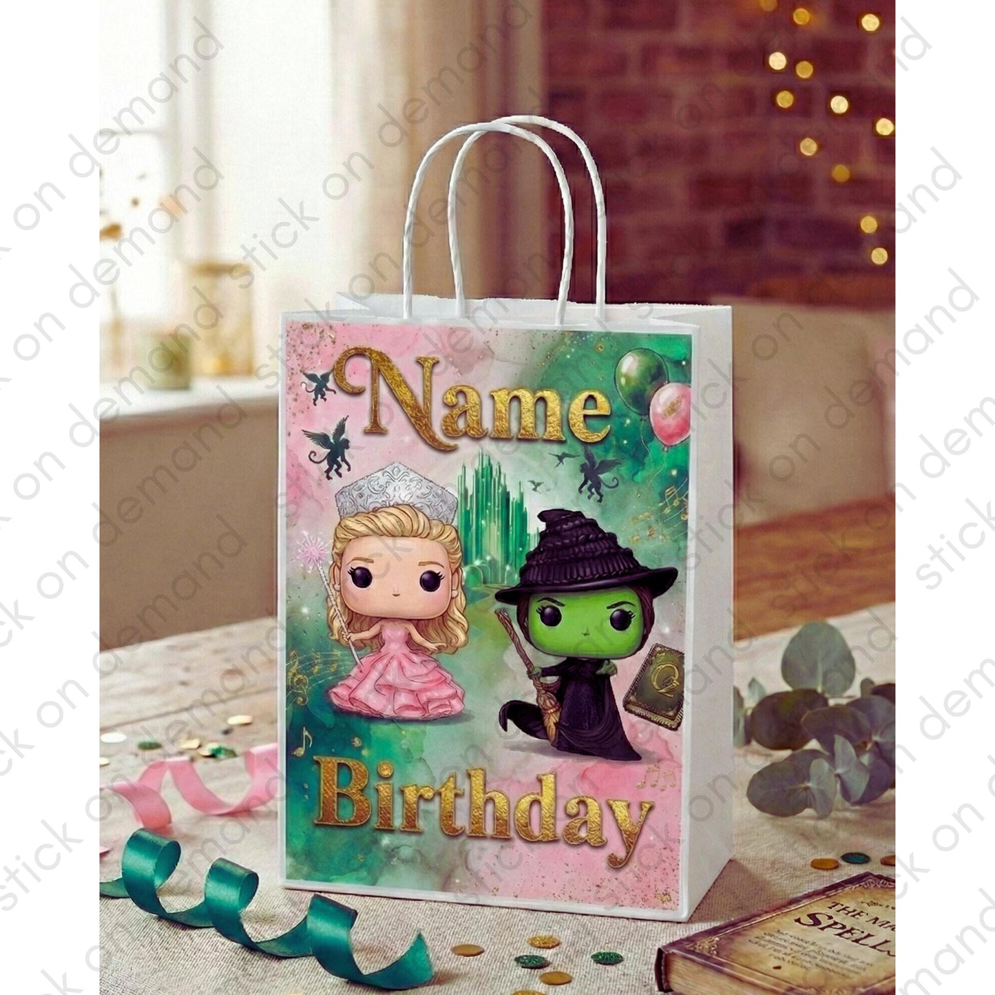 Personalised Small  Wicked  Party Favor Bag – Birthday Theme - Birthday Bag / Wicked  Party Favors Bag
