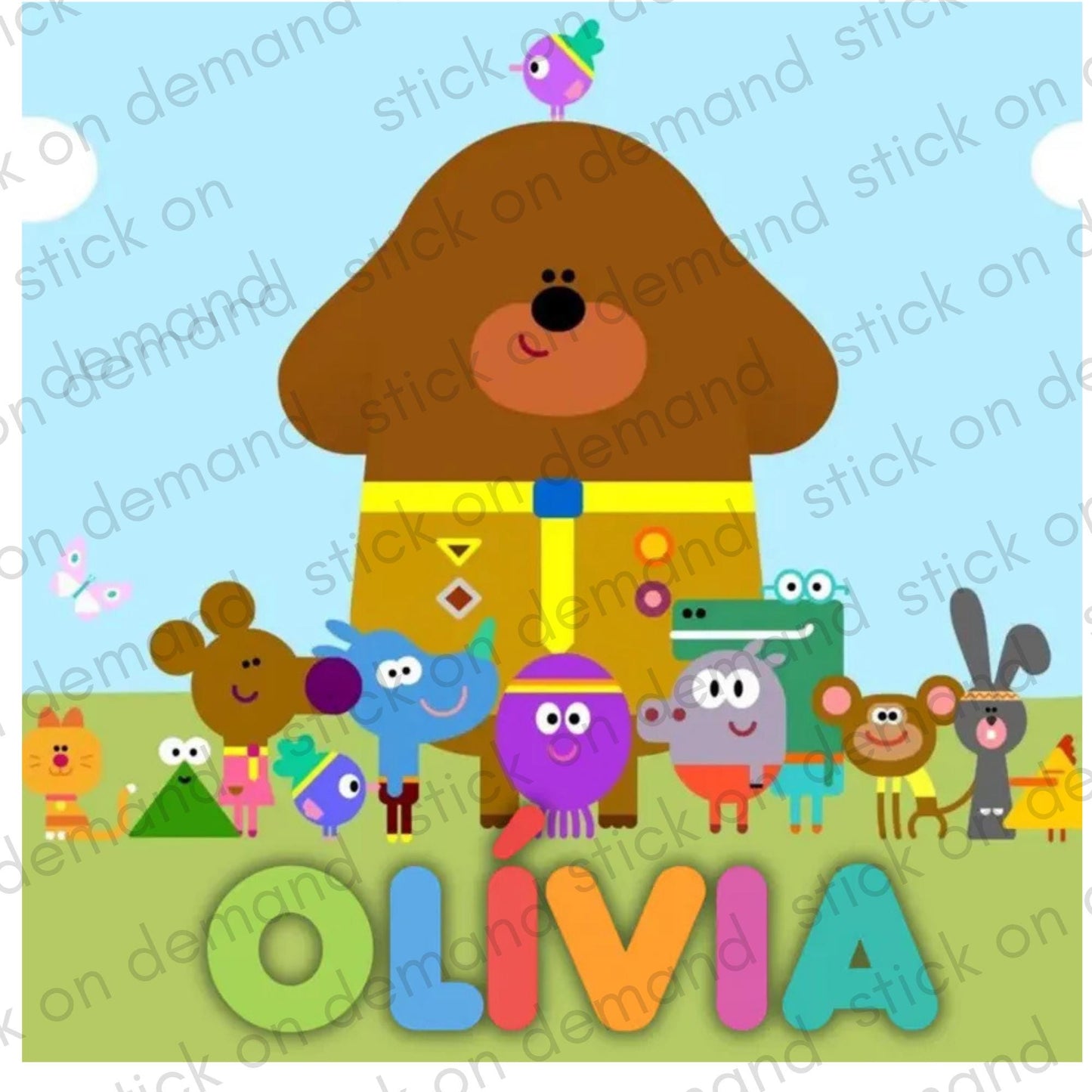 Personalised Duggee A3 Poster | Custom Cartoon Name Print