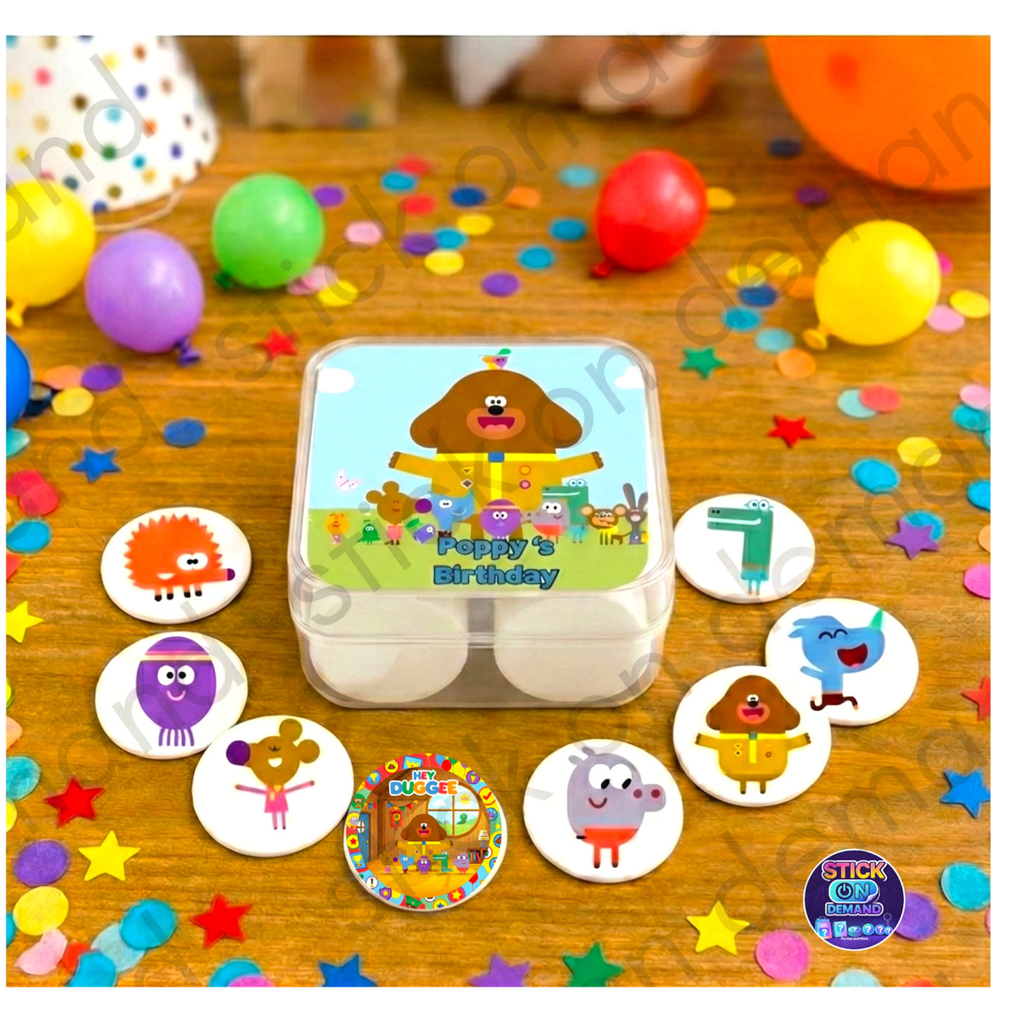 Personalised Duggee Memory Game | Kids Party Favors | Custom Birthday Gift Box | 14 Token Set | Educational Toy