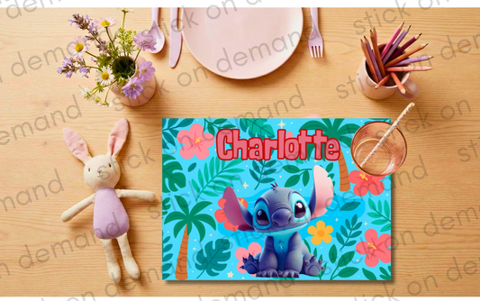 Personalised Stitch Placemat & Coaster  - Tableware – Custom Designs Available -
