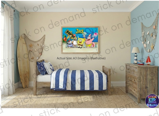 Personalised Cartoon A3 Poster / Custom Cartoon with Child’s Name / Printed on Premium Matte Paper / Frame not Included