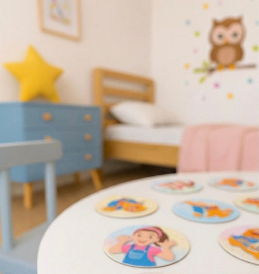 Rachel Memory Game | Kids Party Favors | 14 Token Set | Educational Toy | 14 Piece Random Mix | Kids Party Favors