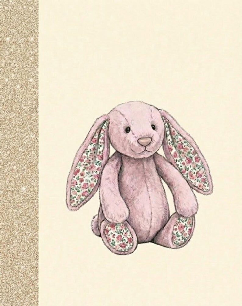 Glitter Jellycat Notebook - Party Favor / Mini note / Great for Party Favors and Gifts / Mini Note  / A5 Notepad