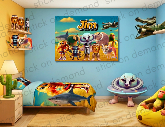 Personalised Italian Brainrot A3 Poster / Custom Cartoon with Child’s Name / Printed on Premium Matte Paper / Frame not Included